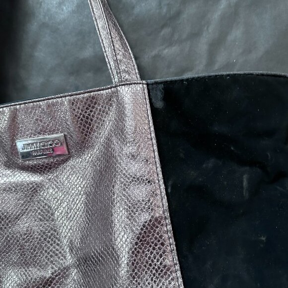 Jimmy Choo Parfums Tote Bag Pink Black Alligator Skin - Picture 7 of 8